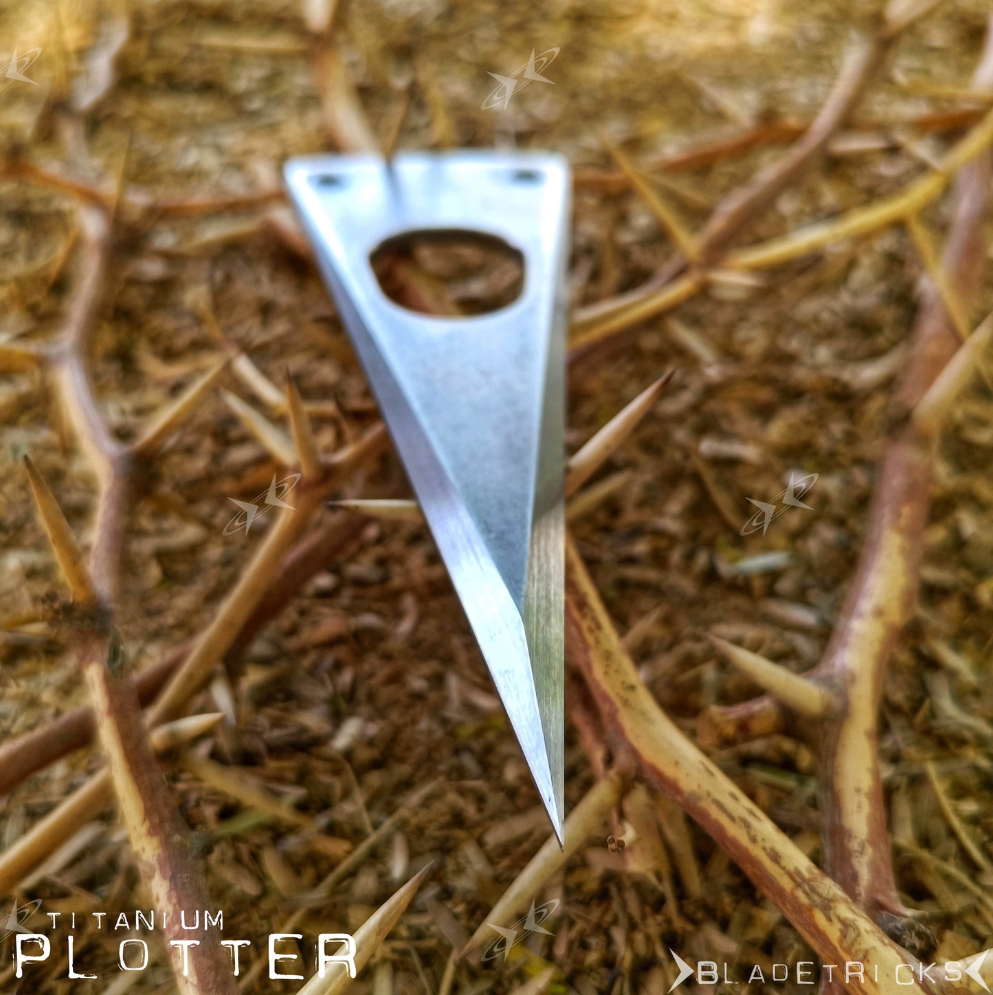 BLADETRICKS CUSTOM TITANIUM PLOTTER PUSH DAGGER