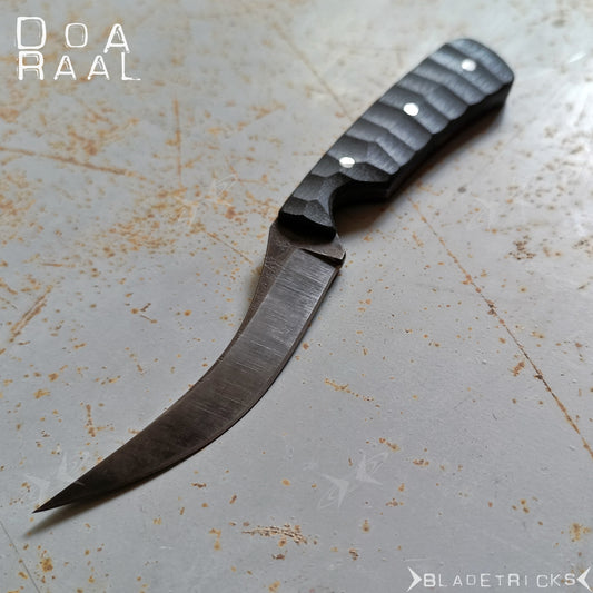 BLADETRICKS CUSTOM DOA RAAL KNIFE, BLACK G10