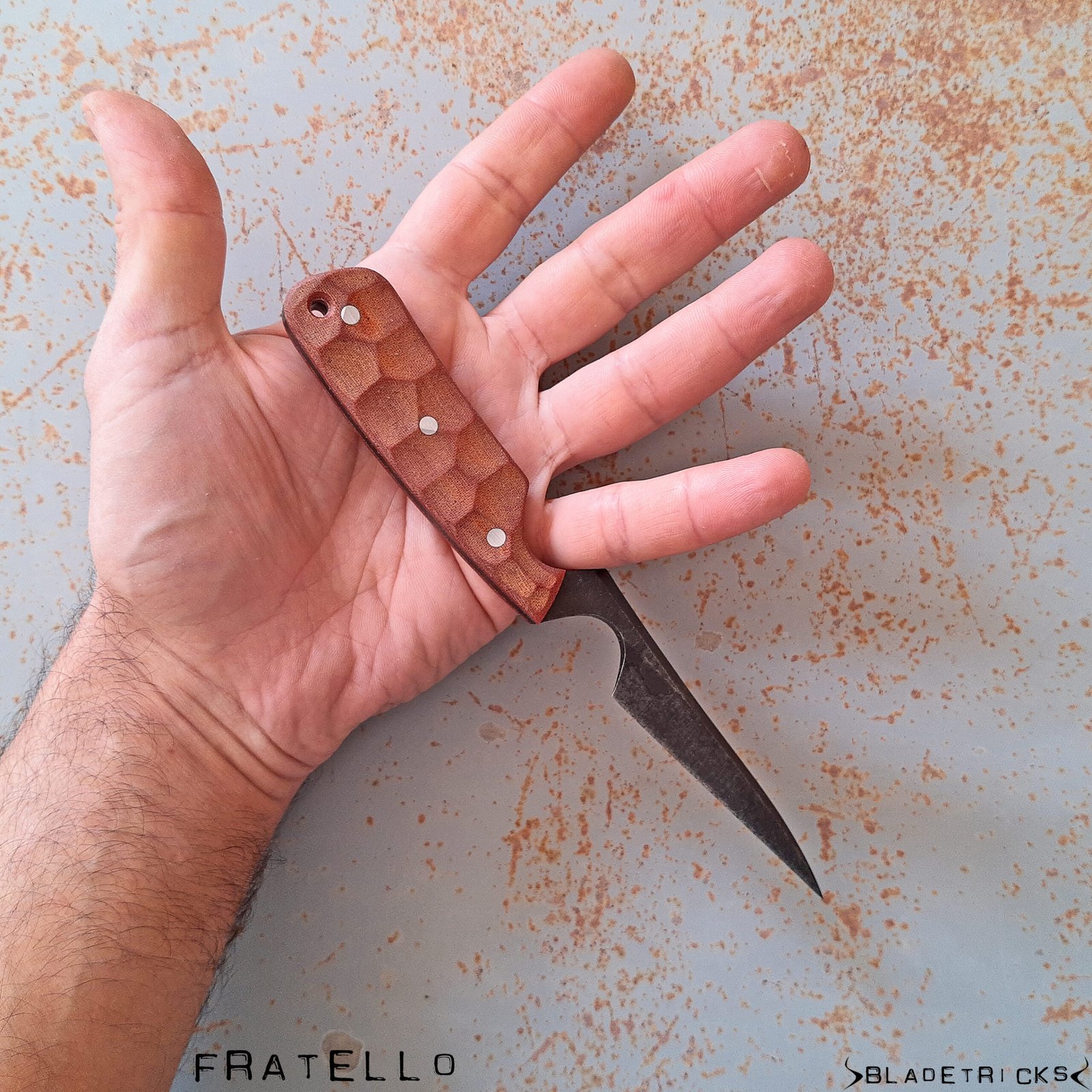 Bladetricks custom Fratello reverse grip EDC tactical knife