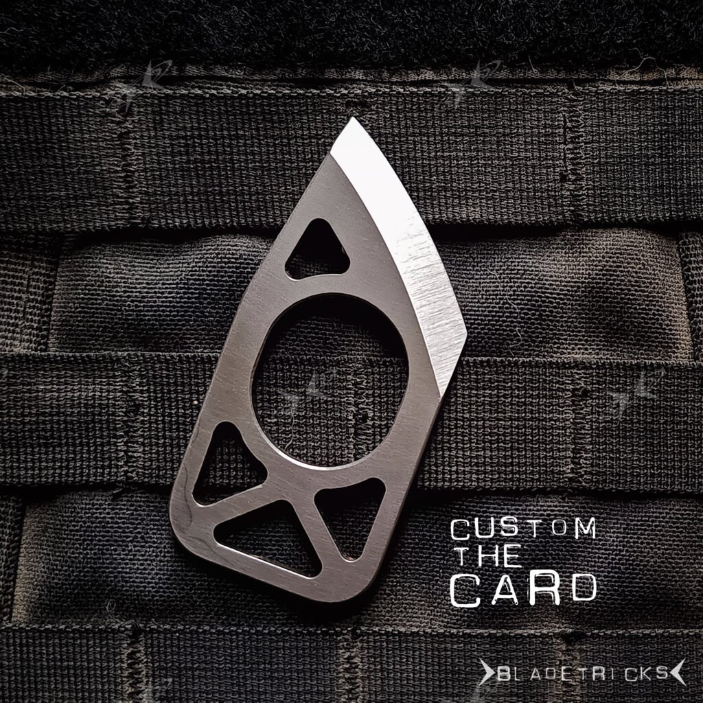 Skeletonized card knife aeb-L knuckle duster