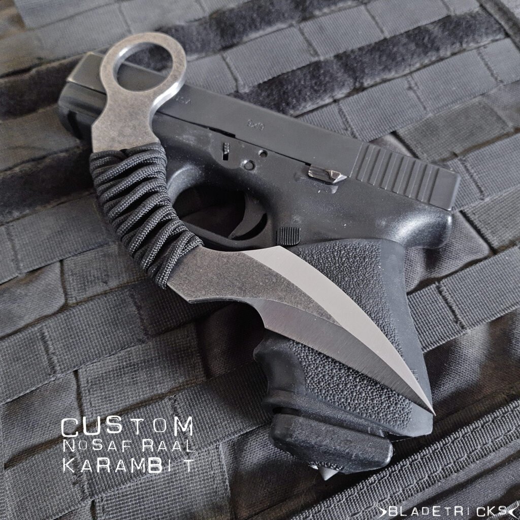 BLADETRICKS NOSAF RAAL KARAMBIT, DOUBLE EDGE, PARACORD
