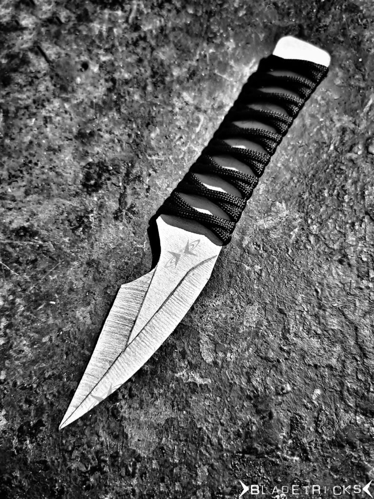 Cardboard prototype for the "Kadesh" Double Edge Nosaf Raal Knife