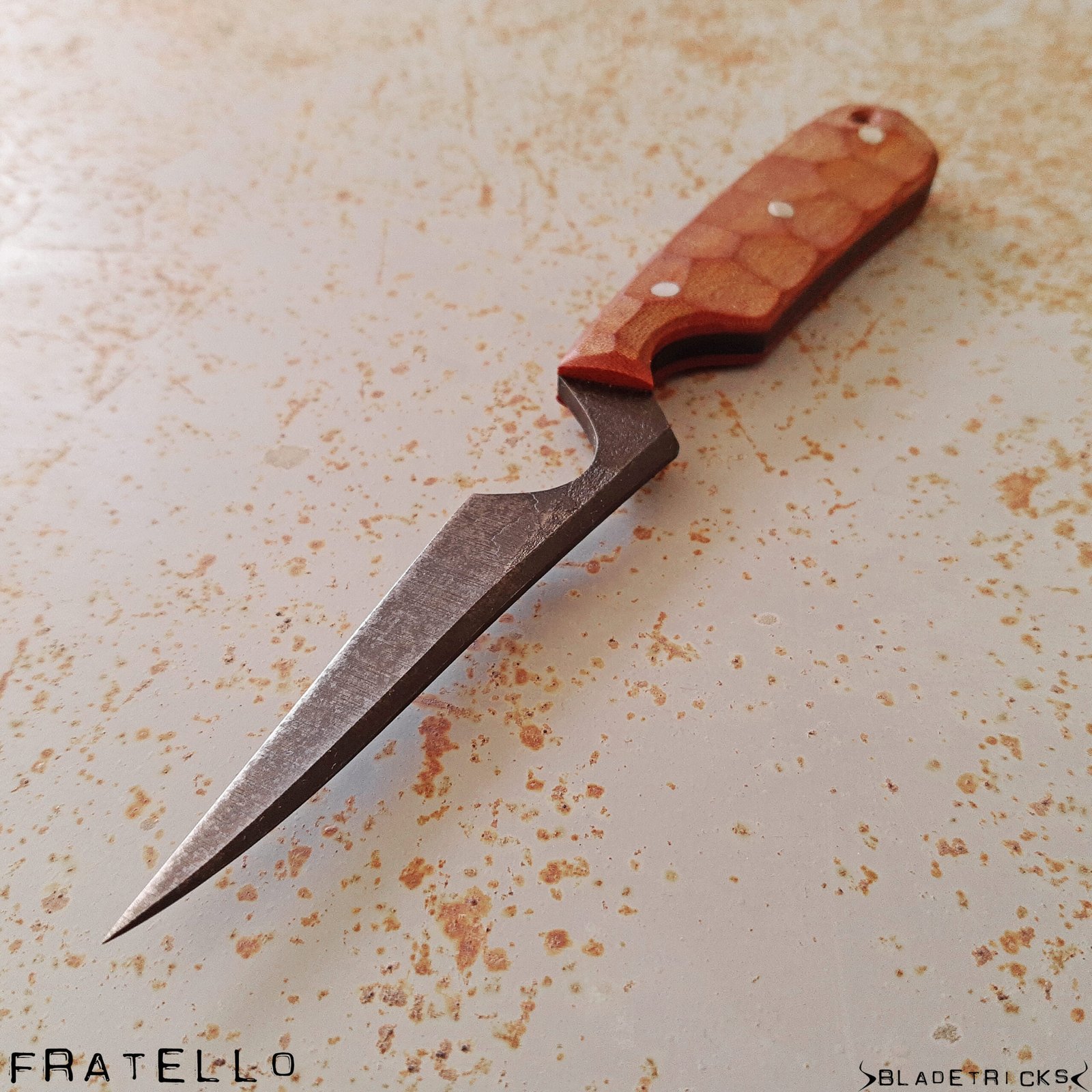 knife maker AN Nash custom made fruit knife pikal Fratello knife