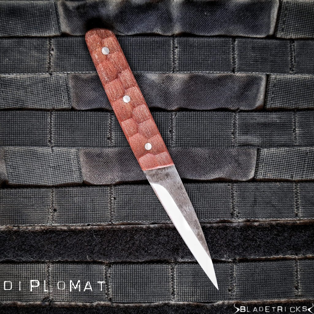Pikal: N° 1 (?) Knife Fighting Technique? 28 Bladetricks Diplomat Low Profile Pikal Knife, Micarta