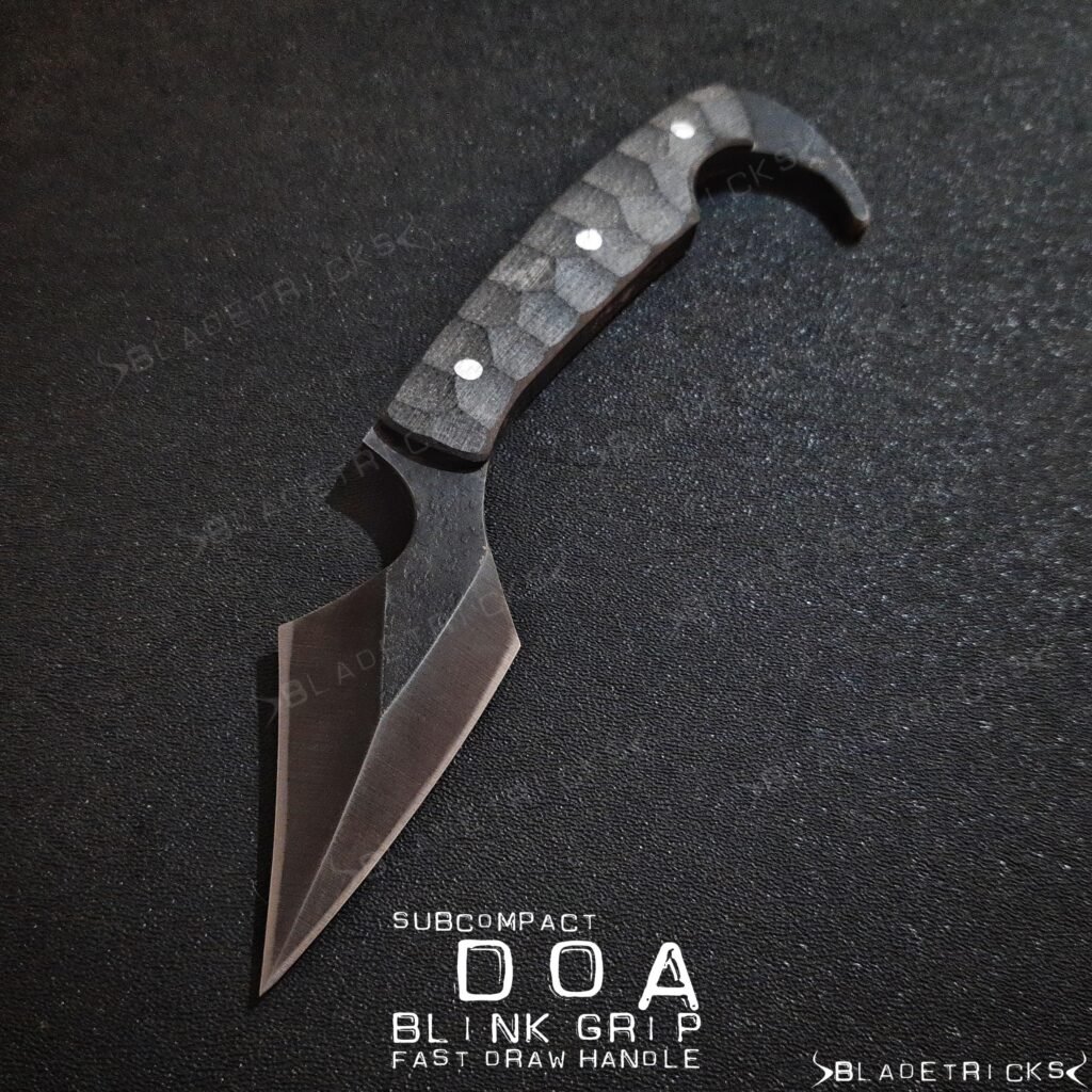 Pikal: N° 1 (?) Knife Fighting Technique? 25 Bladetricks Blink Grip Double Edge Subcompact DOA Pikal Karambit, Balck G10