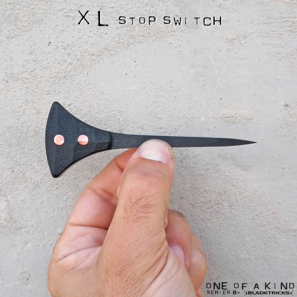 Tactical Icepick Design: The Bladetricks Approach to Simplicity and Performance 8 AN Nash XL Stop Switch Push Icepick, Black G10 and Copper Pins