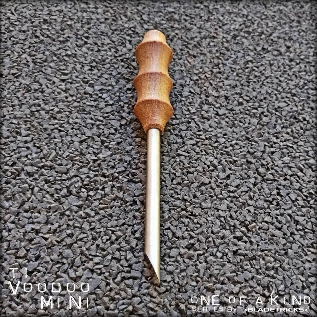 Bladetricks Mini Voodoo Icepick, Titanium and Micarta Bladetricks Mini Voodoo Icepick, Titanium and Micarta