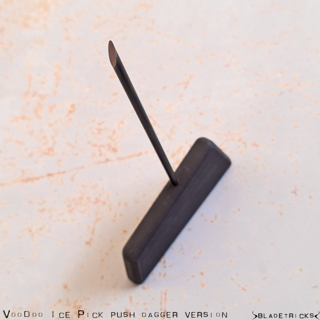 Tactical Icepick Design: The Bladetricks Approach to Simplicity and Performance 10 Bladetricks Voodoo ice pick push dagger Chisel Ground Spike Tip Detail