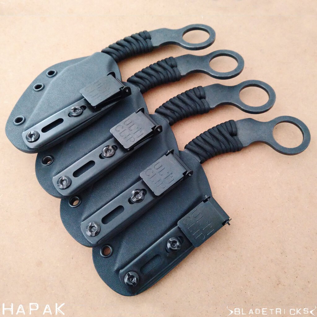 The HAPAK: A Karambit Built for the Home Front Command 6 Ulticlip Sheath Clip mounted on the HAPAK Karambits Kydex Sheaths