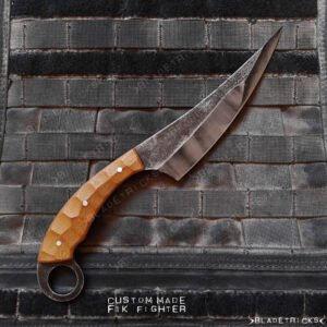 Bladetricks F1K integral persian karambit fighter, hand sculpted micarta scales